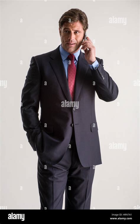 Mature Caucasian Male In A Smart Suit Stock Photo Alamy