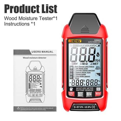 Digital Moisture Detector Damp Meter Wood Brick Screed Wallpaper