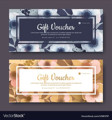 Elegant Gift Voucher Coupon Template Royalty Free Vector