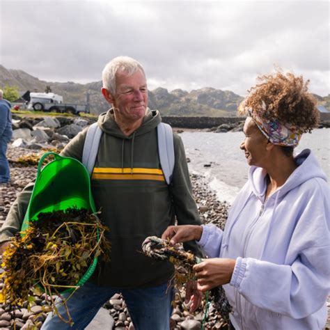 Two People Foraging On The Beach