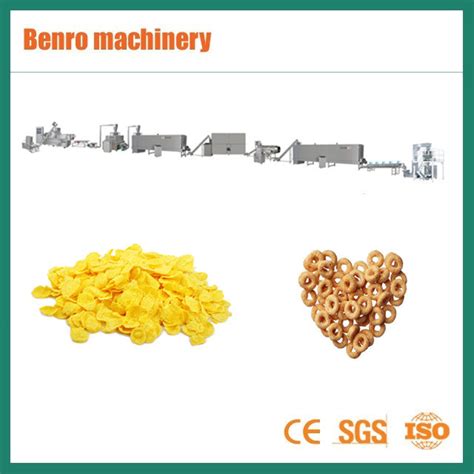 Automatic Industrial Crispy Sweet Breakfast Cereals Corn Flakes Making