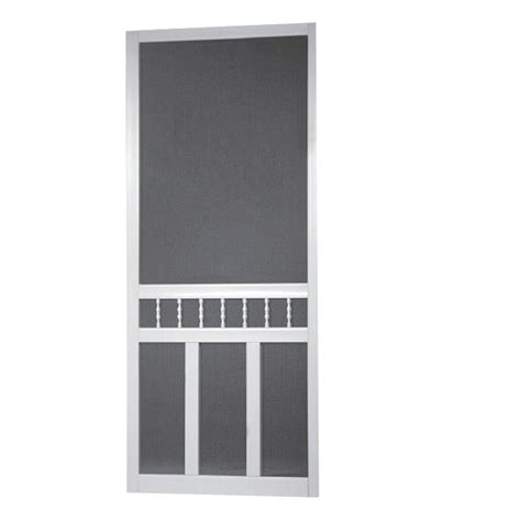 Screen Tight 30 In X 80 In Waccamaw Solid Vinyl White Screen Door With Hardware Wac30hd The