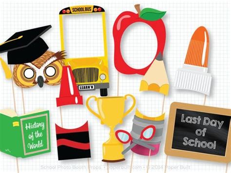 Back To School Photo Booth Props First Day Photobooth Props Teacher