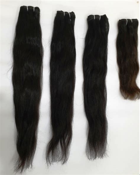 Black Natural Raw Indian Temple Hair Extensions For Personal At Rs