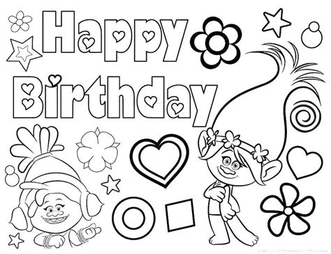 Happy Birthday Coloring Pages Disney At GetColorings Free