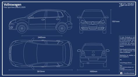 Blueprint Volkswagen Polo Sportline Hatch 2009 By Victorbravodesign