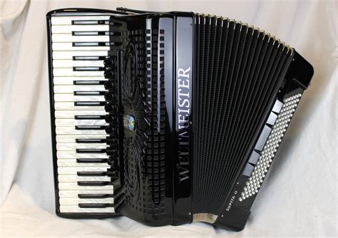 New Black Weltmeister Supita Ii De Luxe Piano Accordion Lmmh 41 120