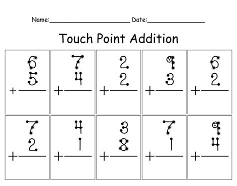 Touchmath Worksheets Touch Point Math Touch Math Printable