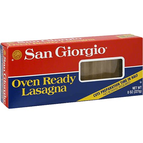 San Giorgio Enriched Macaroni Product Lasagna Oven Ready Lasagna