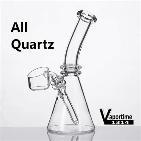 Wholesale Mini Quartz Hookah With Beaker 5 Flat Bevel Daisy Bowl Banger Nails Individual