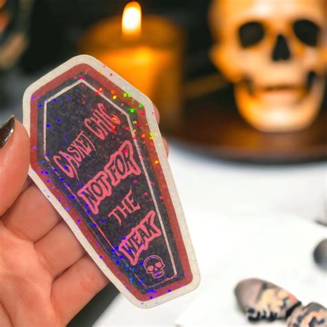 Holographic Casket Vinyl Sticker Casket Chic Not For The Etsy