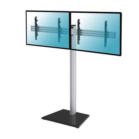 Support de Sol sur Pied pour 2 écrans TV LCD LED 50 55 Hauteur 175cm