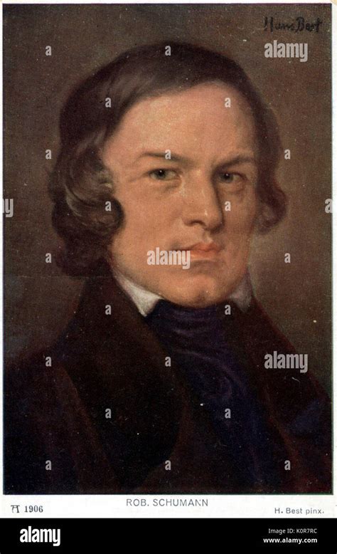 Robert Schumann Portrait By Hans Best German Composer 1810 1856