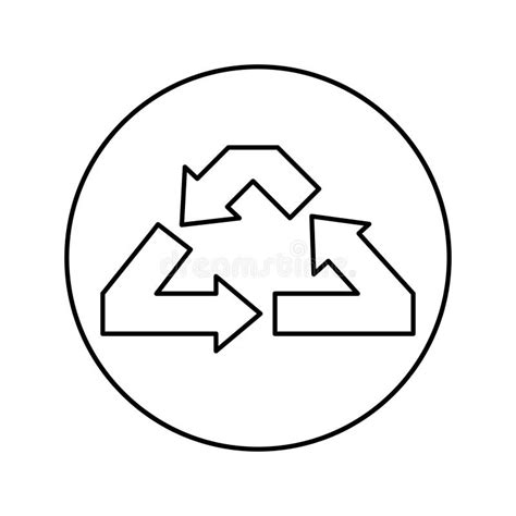 Creative Recycling Shape Icon Vector Stock Vector Illustration Of