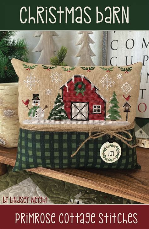 Christmas Barn Counted Cross Stitch Pattern From Primrose Cottage Quilts