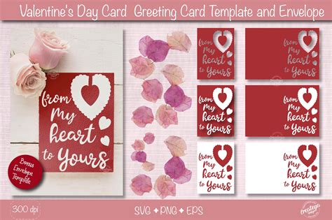 Valentine Card Svg Heart Card Svg Graphic By Createya Design