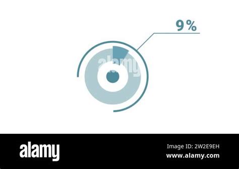 51 Percent Circle Round Donut Chart Infographic 4k Video Royalty Free