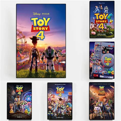 Disney Toy Story Movie Poster And Print Cartoon Buzz Lightyear Anime Canvas Painting Wall Art