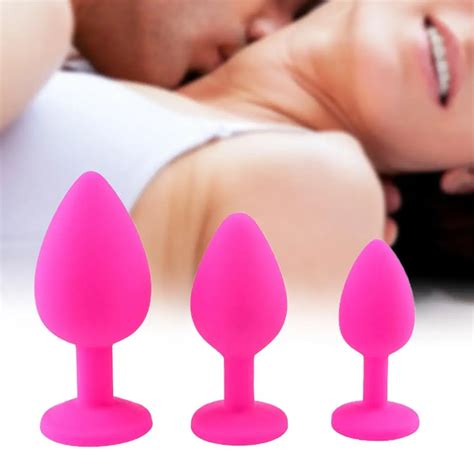 Sextoy Plug Anal étanche avec strass 3 couleurs jouet sexuel pour Couples Type Purple M