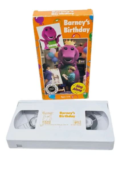 Barney Purple Dinosaur Barney S Birthday Vhs Sing Along Oop