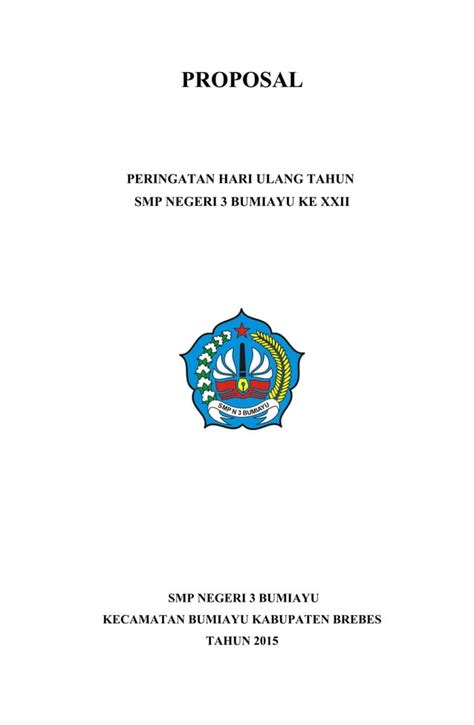 Proposal Hut Smp3 Pdf