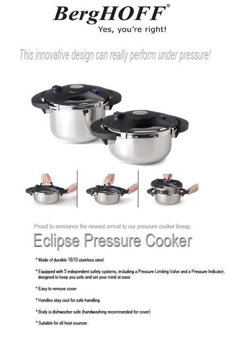 Eclipse Pressure Cookers By Berghoff