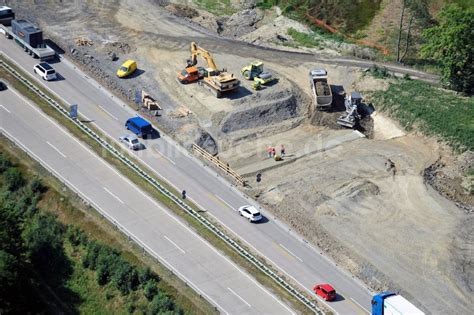 Luftaufnahme Moßbach Ausbau Arbeiten und Baustellen an der