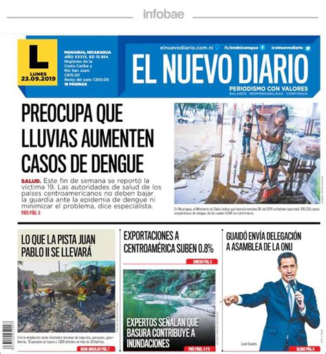 El Nuevo Diario Nicaragua 23 De Septiembre De 2019 Infobae