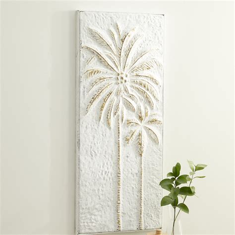 Bay Isle Home™ Metal Relief Palm Tree Home Wall Decor With Gold