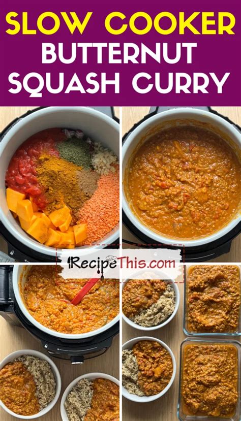 Slow Cooker Butternut Squash Lentil Curry Recipe This