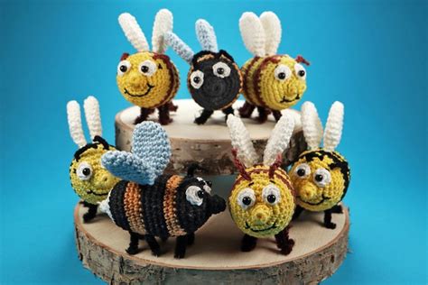 Häkelanleitung Biene und Hummel als Samenspender oder Amigurumi