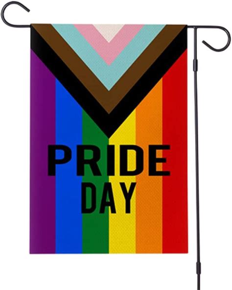 Ychii Progress Pride Rainbow Garden Flag Double Sided Bisexual Gay