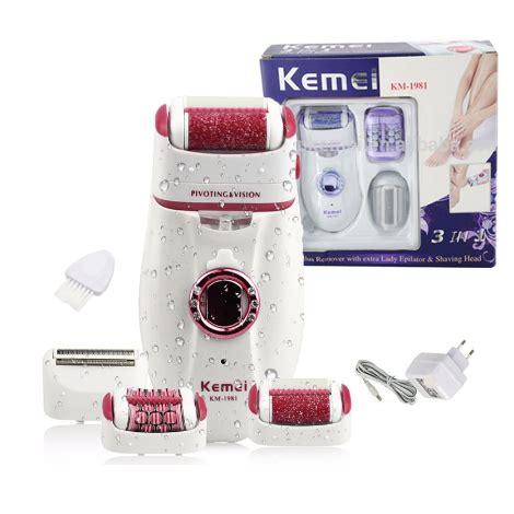 Kemei Epilator Shaver Waterproof Shaving Women Hair Remover Electric