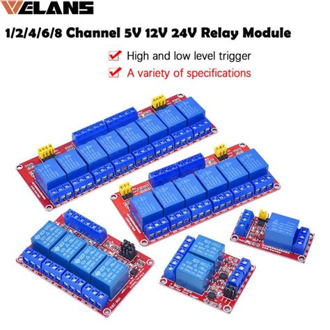 High Low Level Trigger Relay Module 1 2 4 6 8 Channel 5V 12V 24V Relay