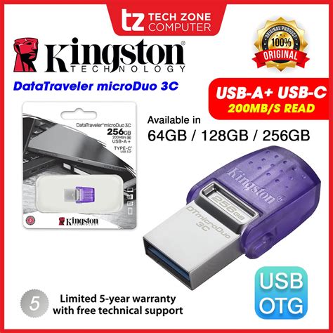 Kingston Datatraveler Microduo C Usb Flash Drive Gb Gb Gb