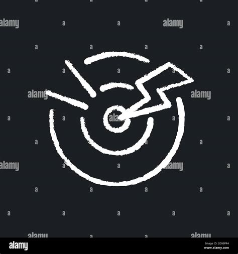 Acute Pain Chalk White Icon On Black Background Stock Vector Image