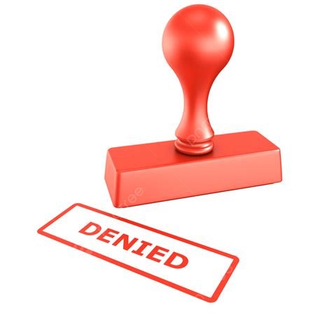 Denied Stamp Render Disallow Office Render Isolated Png Transparent