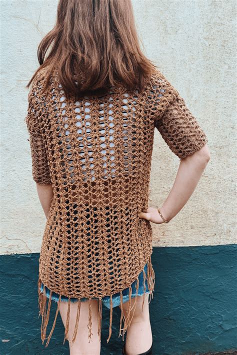 Crochet Shell Boho Cardigan Crochet With Carrie