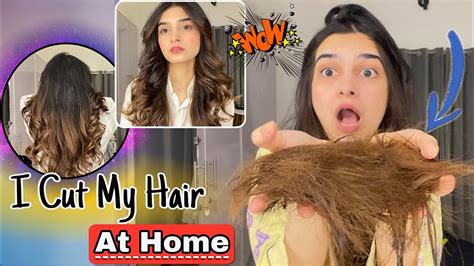 How I Cut My Hair At Home Very Easy Simple Wow Youtube