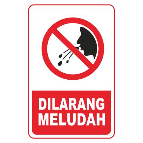 Jual 066 Stiker Dilarang Meludah 20 X 30 Cm Vynil Terbaik