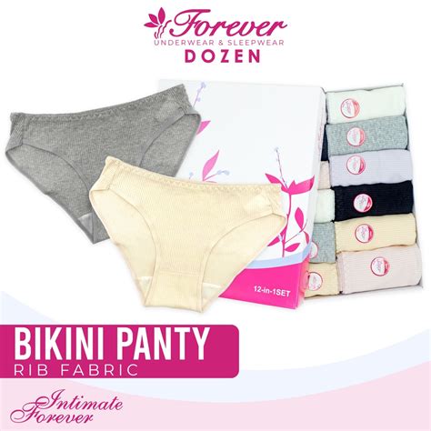 Intimate Forever Ribb Dozen Bikini Panty Wear Underwear Colors Design Lingerie Shopee