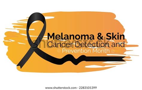 Melanoma Skin Cancer Detection Prevention Awareness Stock Vector