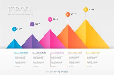 Infografía De Línea De Tiempo Crescendo Colorido Vector Gratis