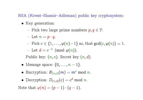 Pdf Rsa Rivestshamiradleman Public Key Cryptosystem Key