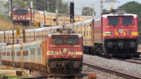 Thunderbolt Wap Locomotives At Full Speed Arakkonam Ajj Electric