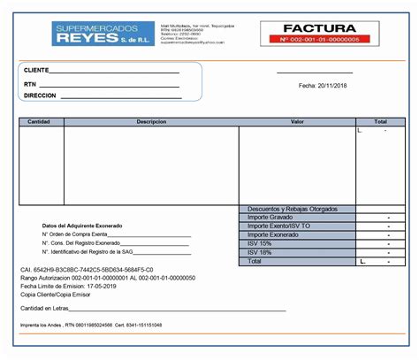 50 Formato Para Facturas En Excel