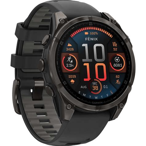 Garmin Fenix Amoled Sapphire Gps Smartwatch Mm Graphit Titanium