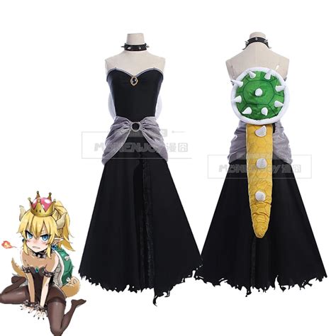 Game Super Mario Princess Bowsette Cosplay Costume Kuppa Koopa Hime