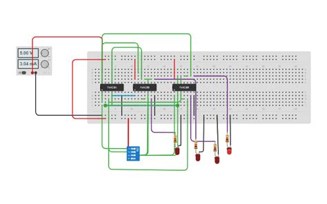 Circuit Design Demultiplexer Tinkercad