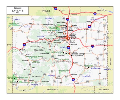 Roads And Highways Map Of Colorado State Colorado State Usa Maps Hot Sex Picture